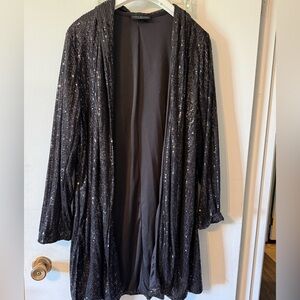 Lane BryantElegant Black Sequin Robe